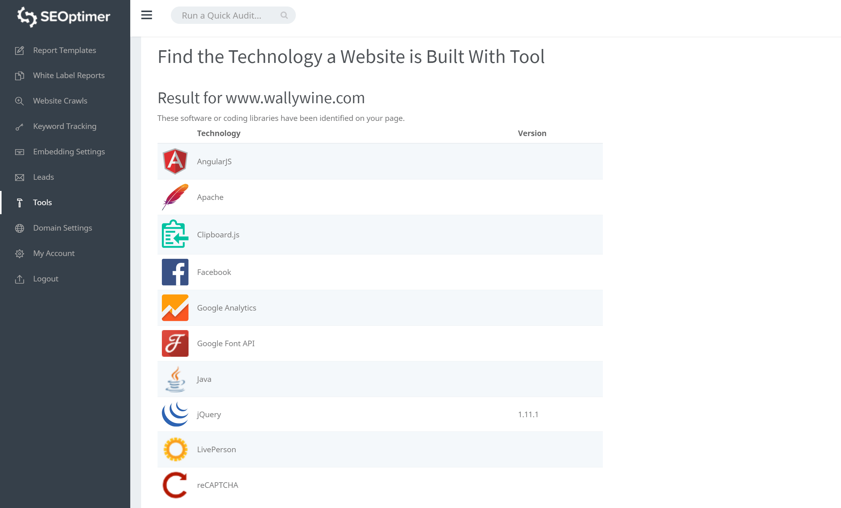 Descubra a tecnologia com a qual um site foi construído